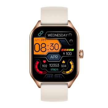 Smartwatch Rubicon RNCF03-4 Złoty + Ecru Pasek Silikonowy